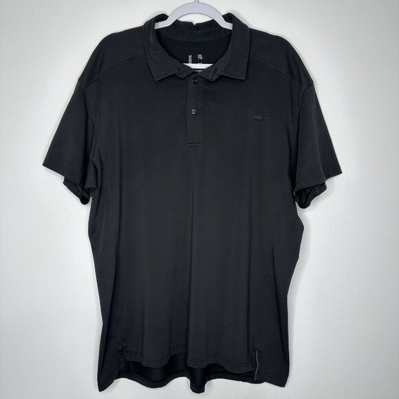 Arc'teryx Captive Polo Shirt Mens XXL Black Short Sleeve Performance - Picture 1 of 15